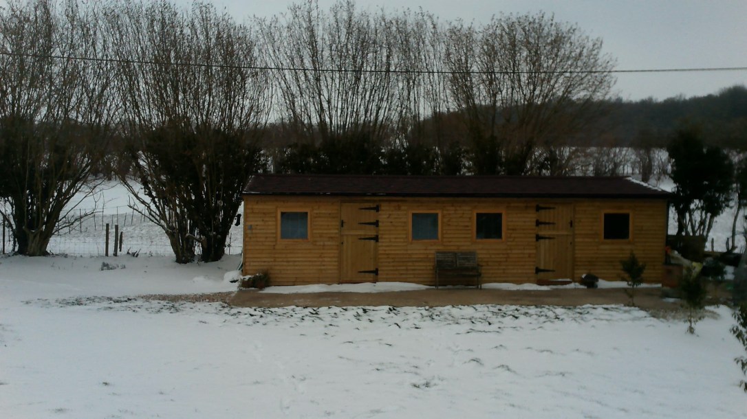 grooming room in the snow